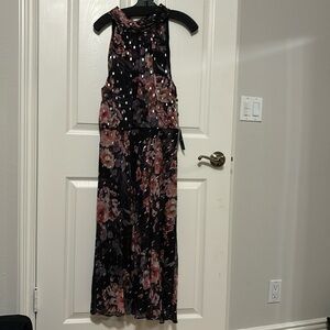 Adrianna Papell black and floral dress
